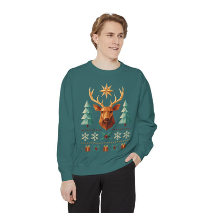 Reindeer Forest Sweatshirt — Vintage Holiday Moose Crewneck