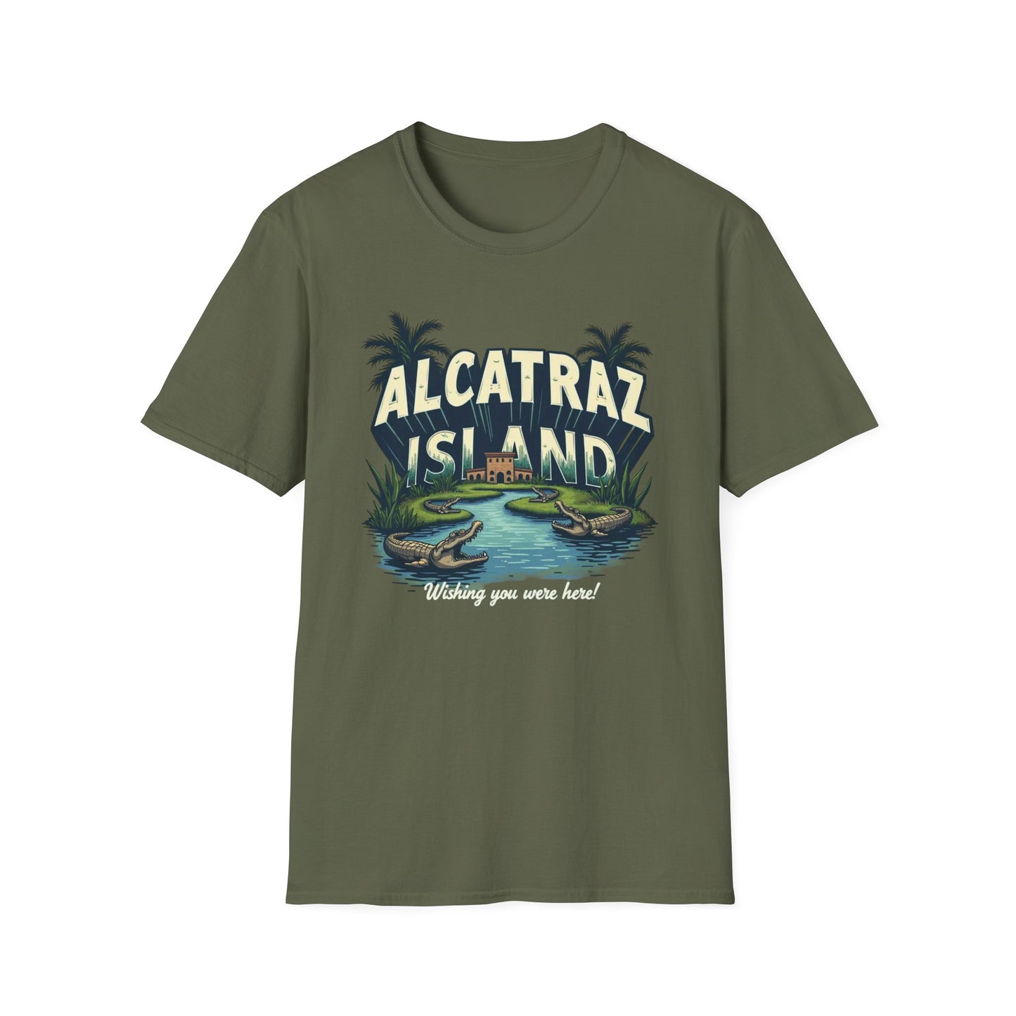 Alcatraz Island Vintage Travel T-Shirt — "Wishing You Were Here"