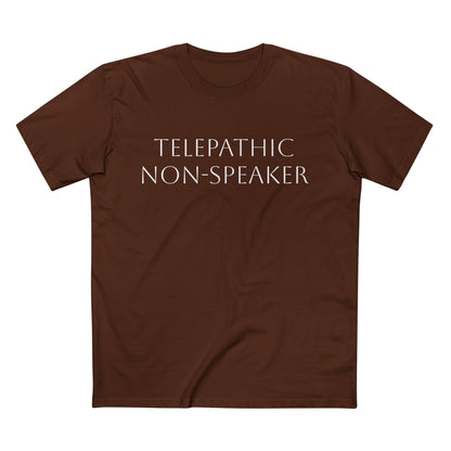 Telepathic Non-Speaker, Adult Staple Tee - Psychonaut Swag