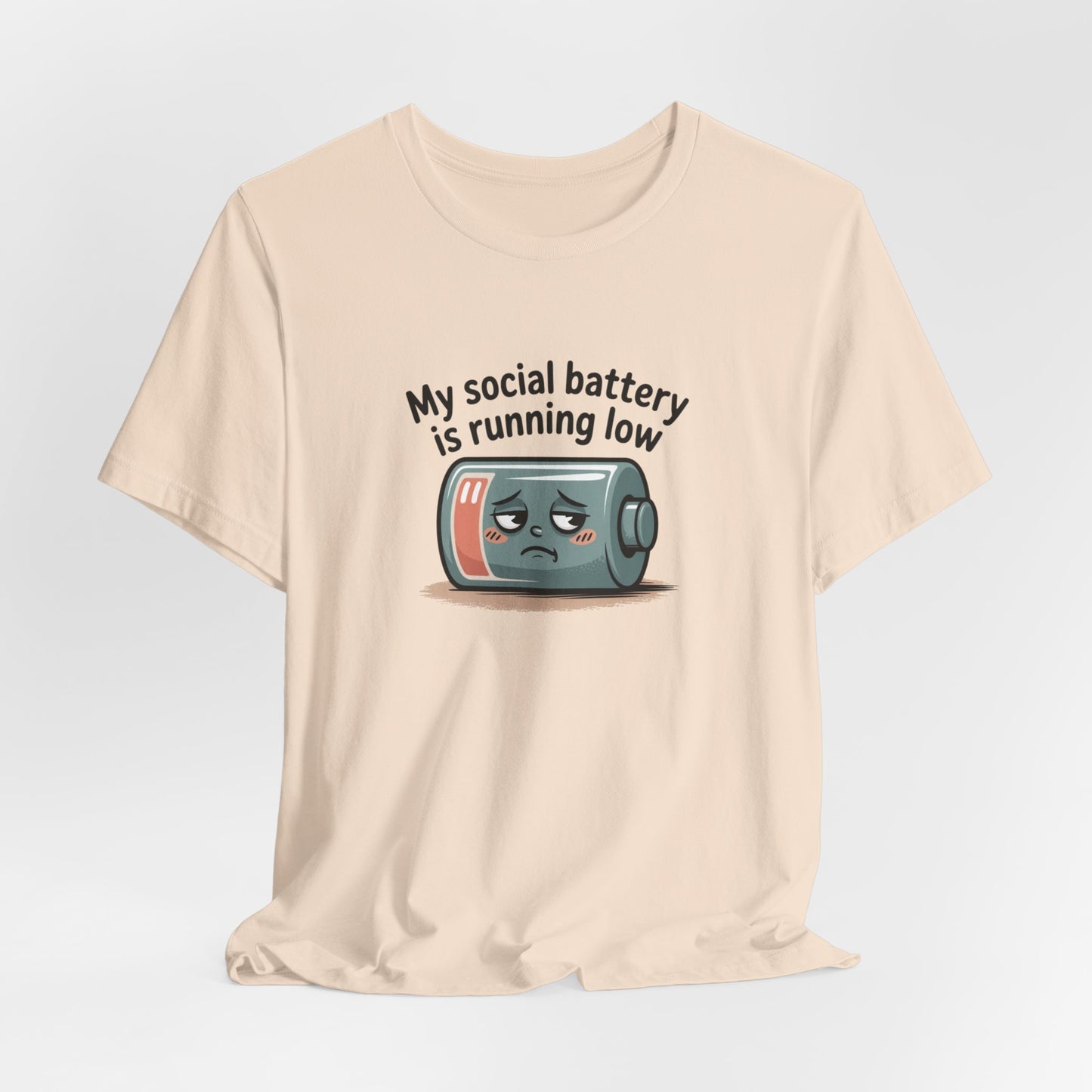 My Social Battery Is Running Low T-Shirt — Funny Introvert Graphic Tee