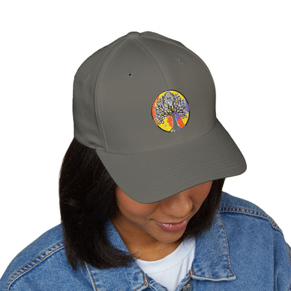 Tree of life, Closed-Back Structured Cap (Embroidery)