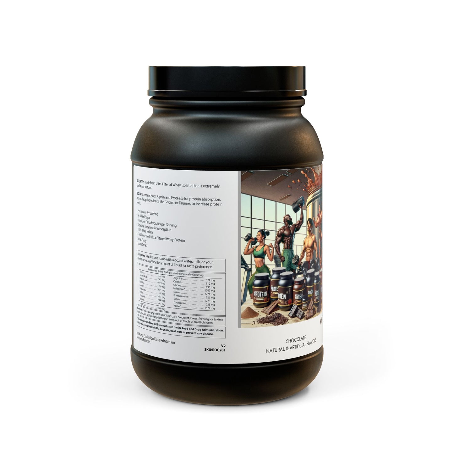 Sup Bro, Choco Swole Protein, Whey Isolate Protein Supplement (907g, 2lb)