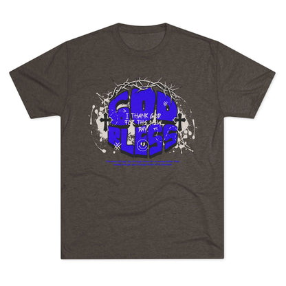 God Bless graphic, Unisex Tri-Blend Crew Tee