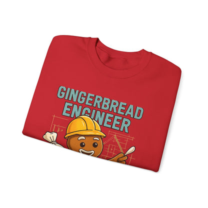 Gingerbread Engineer Sweatshirt — Cute Holiday Builder Graphic Crewneck