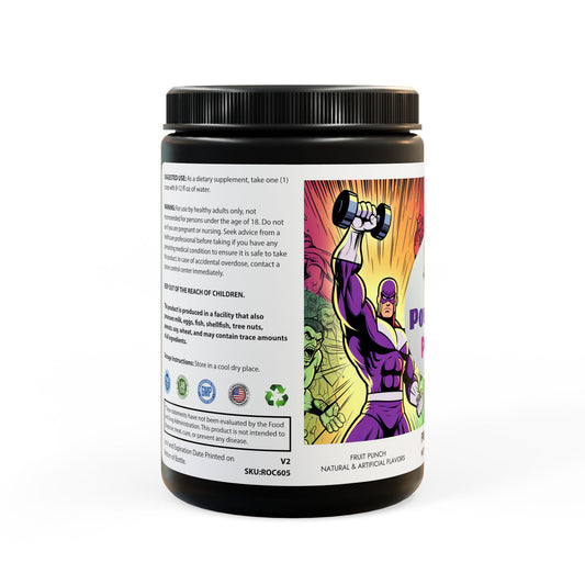 Power Up! Pre-Workout Supplement, Fruit Punch (204g, 7.1oz) - Psychonaut Swag
