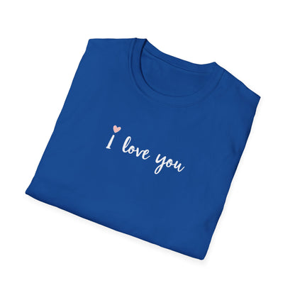 I Love You Graphic Tee — Minimal Heart Script T-Shirt