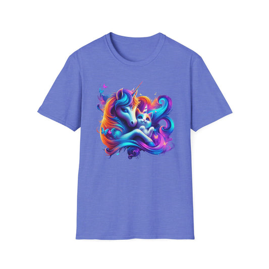 Unicorn with Caticorn Unisex T-Shirt - Magic of Unicorns hugging the Caticorns - Psychonaut Swag