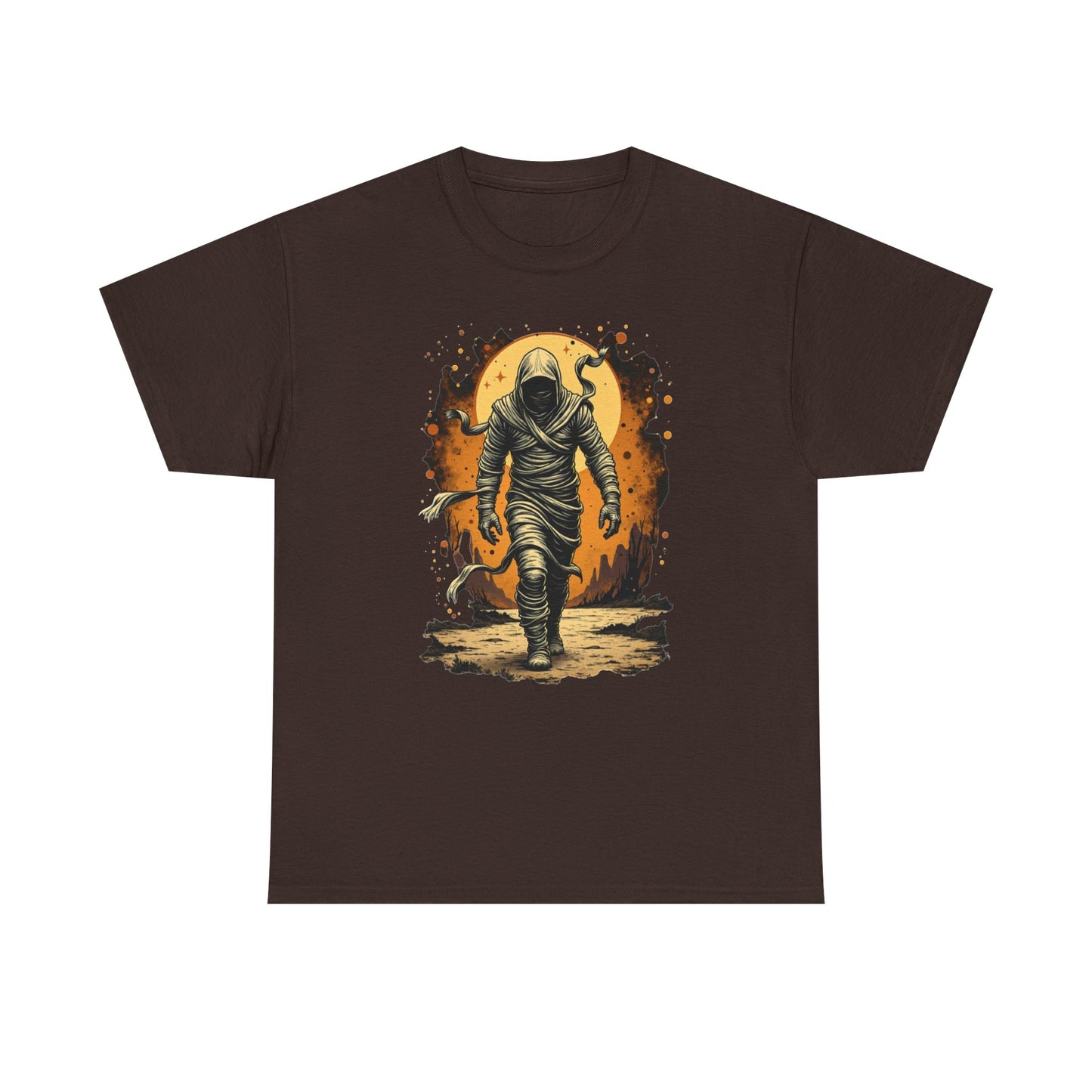 Mummy Walk Vintage Graphic Tee — Space Explorer Moonlit Sci‑Fi Shirt