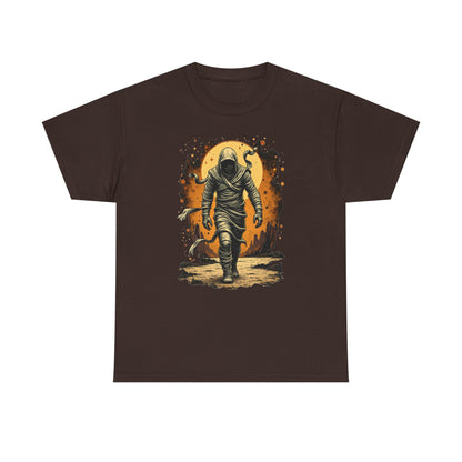 Mummy Walk Vintage Graphic Tee — Space Explorer Moonlit Sci‑Fi Shirt