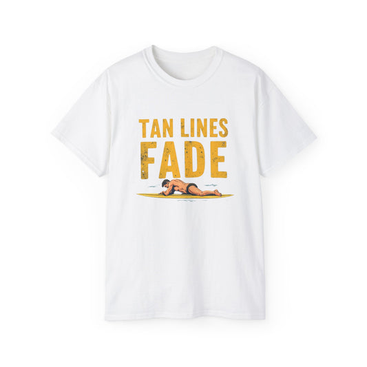 Surfer Tan Lines Tee, Unisex Cotton Shirt, Vacation Apparel, Beach Day Outfit, Casual Summer Clothing - Psychonaut Swag