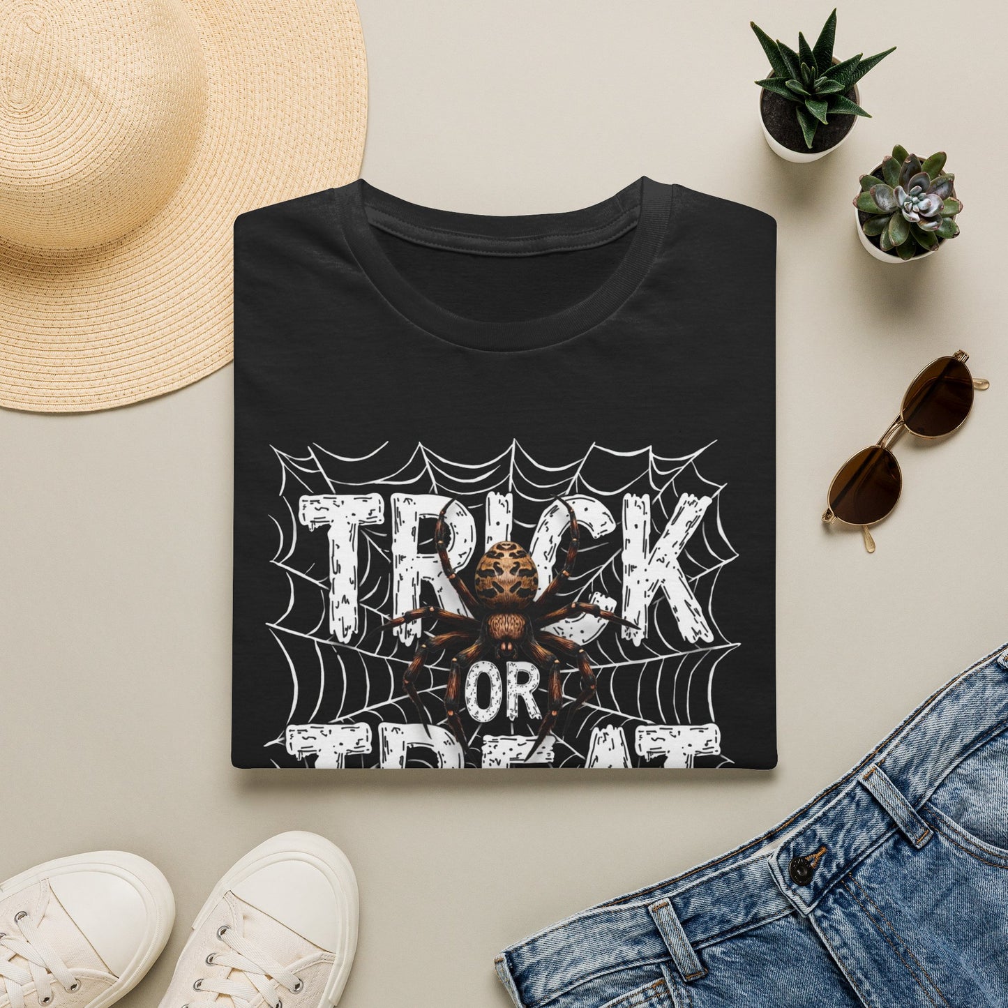 Trick or Treat Spider Tee — Halloween Graphic T-Shirt