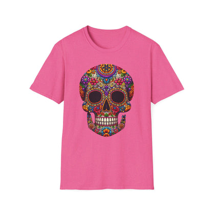 Floral Skull, Unisex Softstyle T-Shirt - Psychonaut Swag