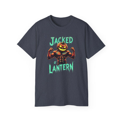 Jacked Lantern Tee | Fun Halloween T-Shirt, Pumpkin Costume Tee, Men's Halloween Shirt, Unisex Graphic Tee, Autumn Apparel