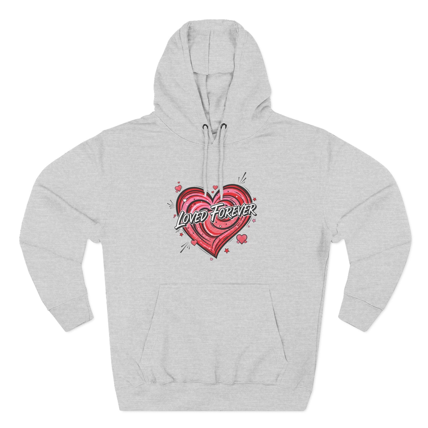 Love Forever Heart Hoodie — Vintage Tattoo Style Valentine's Sweatshirt