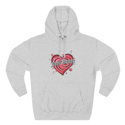 Love Forever Heart Hoodie — Vintage Tattoo Style Valentine's Sweatshirt