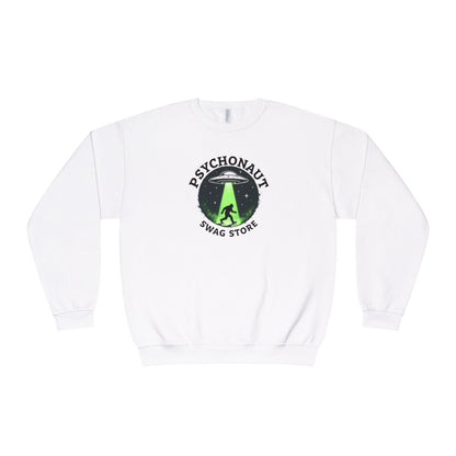 Psychonaut Swag Crewneck Sweatshirt – UFO Abduction Graphic Pullover