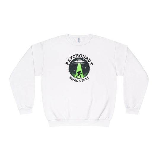 Psychonaut Swag Crewneck Sweatshirt – UFO Abduction Graphic Pullover