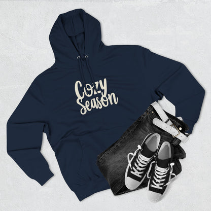 Cozy Season Hoodie — Soft Fleece Pullover with Script Graphic