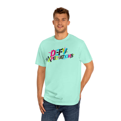 Defy Expectations Tee — Bold Retro Graphic T-Shirt