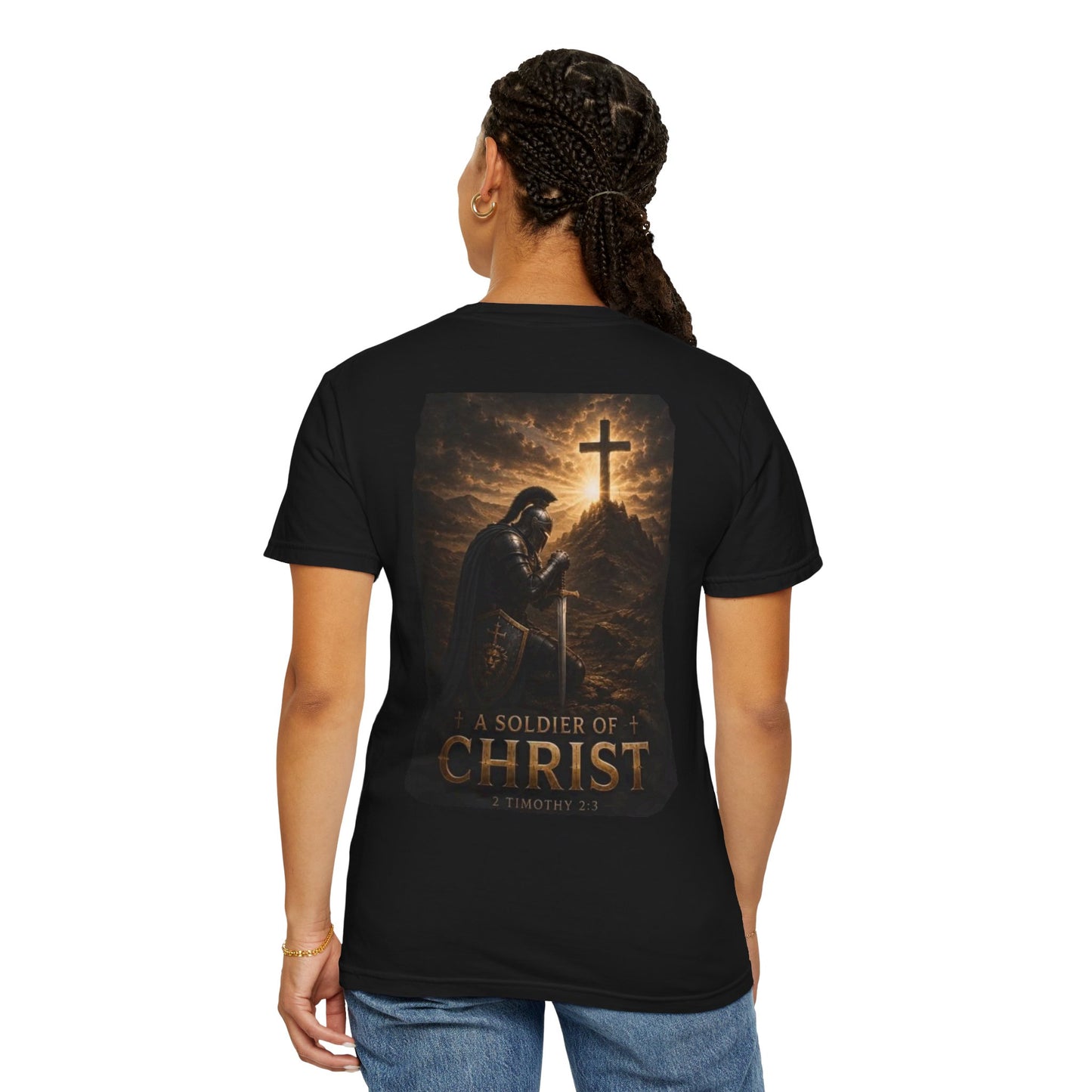 Team Up: A Soldier of Christ Graphic T-Shirt — Christian Faith Warrior Tee