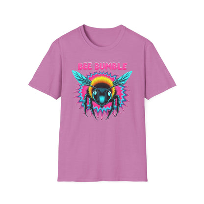 Bee Bumble T-Shirt, Retro Graphic Tee, Softstyle Unisex Shirt, Summer Fashion, Gift for Beekeepers, Eco-Friendly Tee - Psychonaut Swag