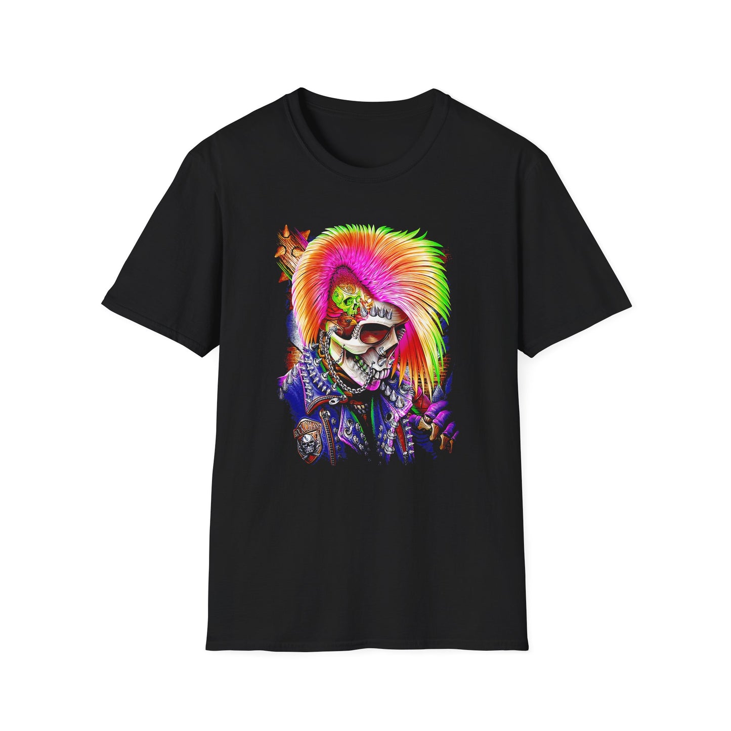 Punk skull, Unisex Softstyle T-Shirt