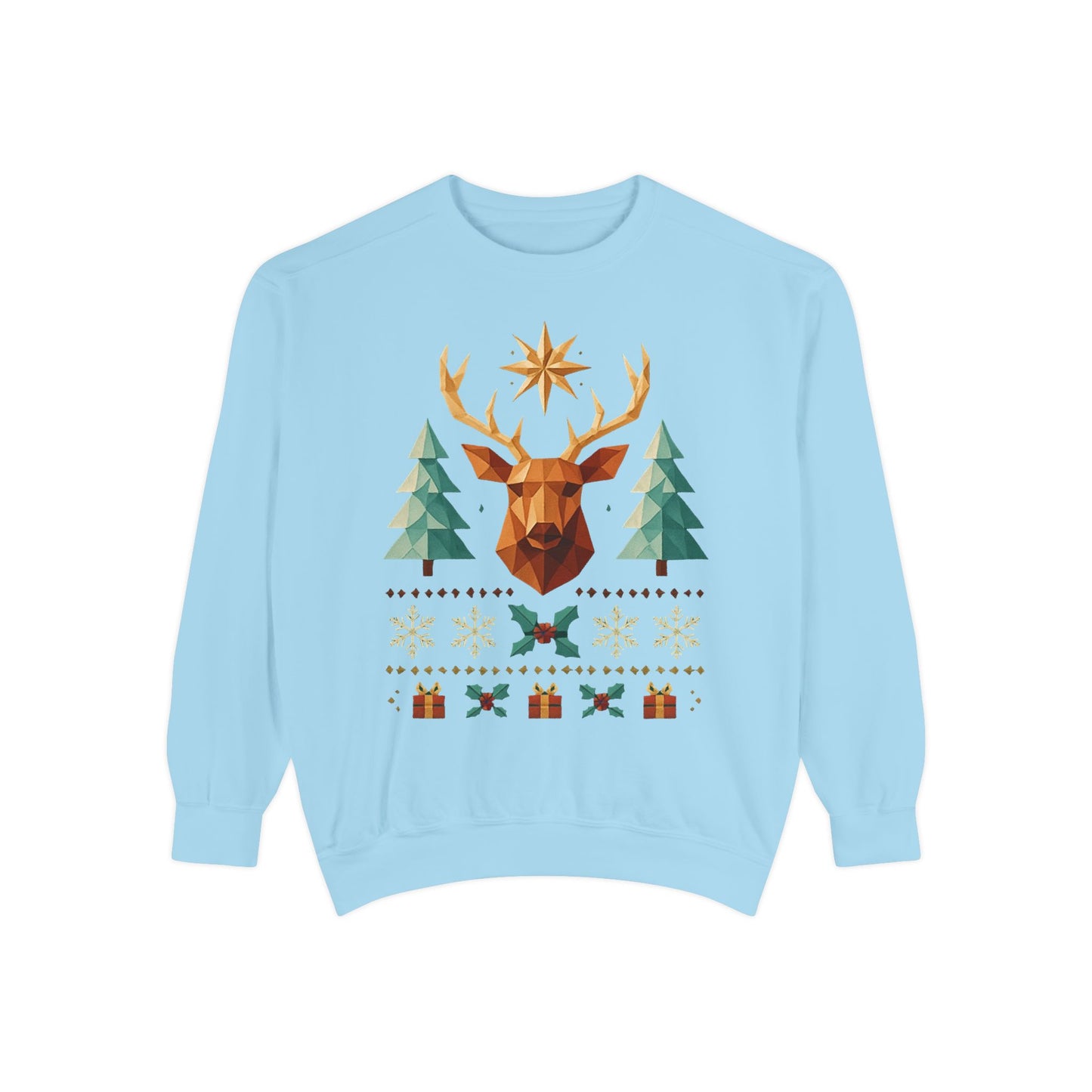 Reindeer Forest Sweatshirt — Vintage Holiday Moose Crewneck