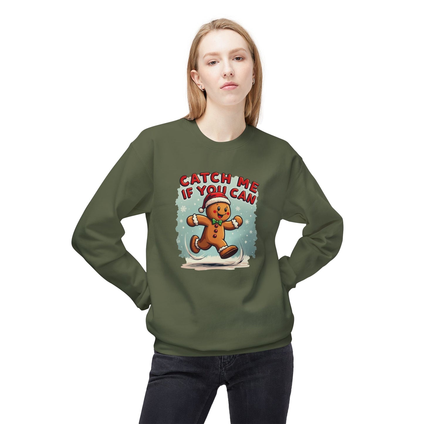 Gingerbread 'Catch Me If You Can' Crewneck Sweatshirt