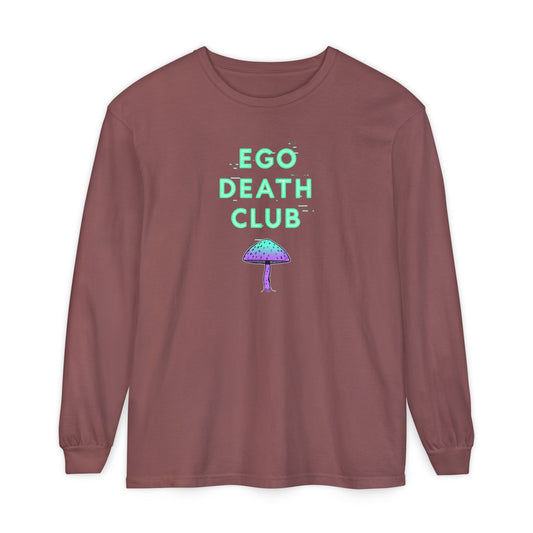 Ego Death Club Long Sleeve T-Shirt, Unisex Tee, Casual Wear, Gift for Friends, Trendy Fashion - Psychonaut Swag