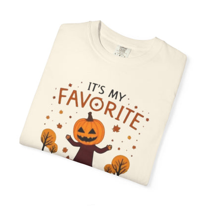 Halloween Pumpkin Head T-Shirt — "It's My Favorite Holiday Season!"