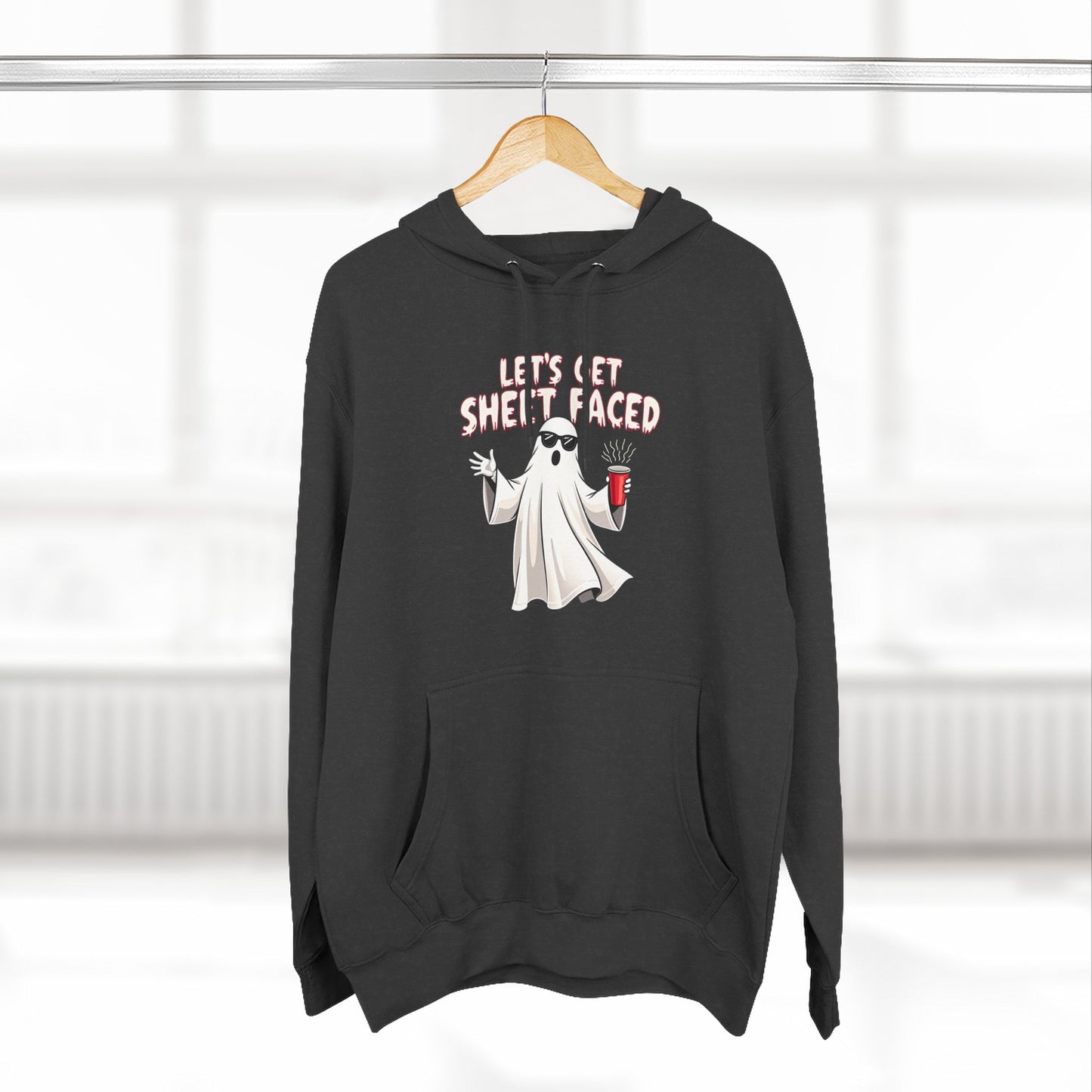 Let's Get Sheet-Faced Hoodie — Funny Ghost Halloween Pullover