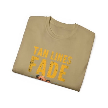 Surfer Tan Lines Tee, Unisex Cotton Shirt, Vacation Apparel, Beach Day Outfit, Casual Summer Clothing - Psychonaut Swag