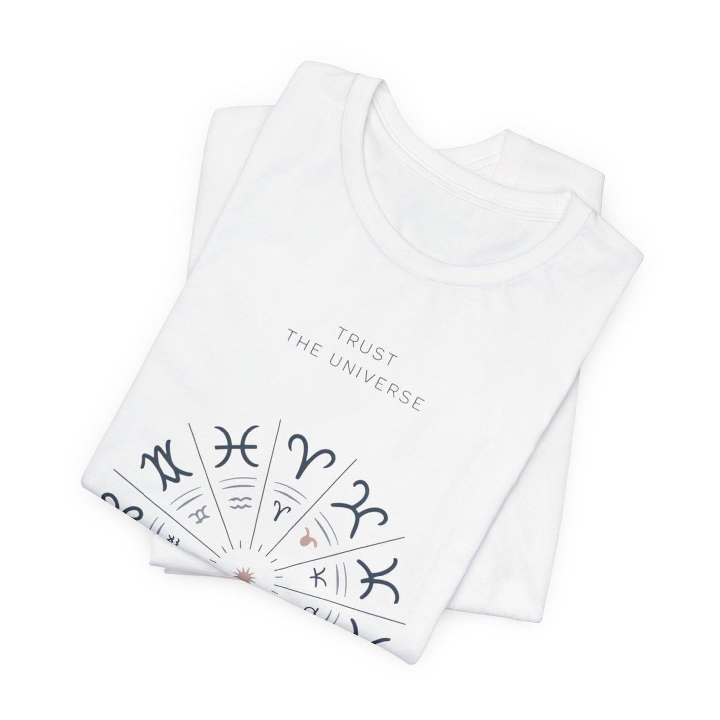 Zodiac Wheel T‑Shirt — Trust the Universe Astrology Tee