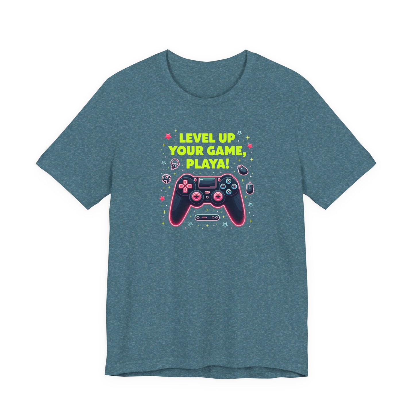 Level Up Your Game Playah! Gaming T-Shirt — Retro Controller Design