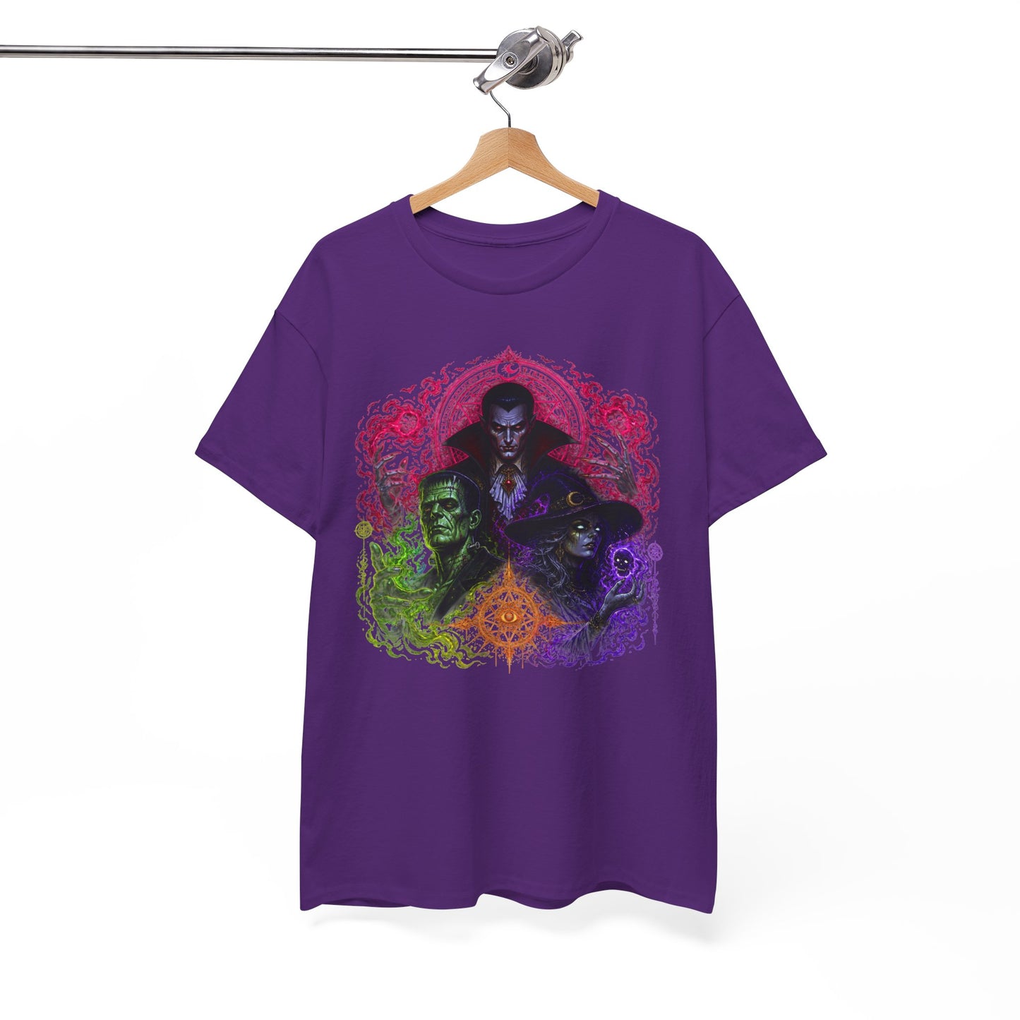 Mystic Vampire Trio T-Shirt — Gothic Rainbow Horror Art Tee