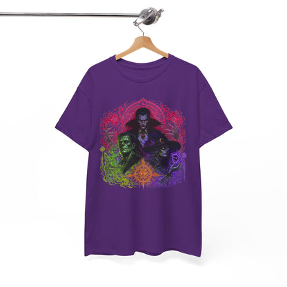 Mystic Vampire Trio T-Shirt — Gothic Rainbow Horror Art Tee