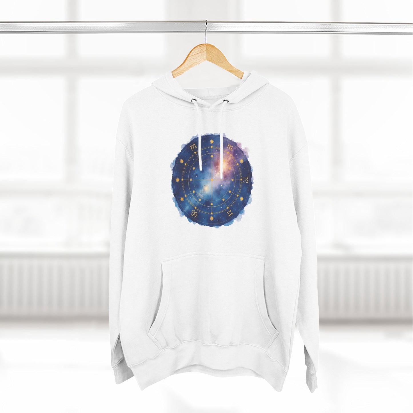 Galaxy Constellation Hoodie — Cosmic Star Map Fleece Pullover
