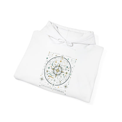Celestial Pathfinder Hoodie — Vintage Star Map Graphic Sweatshirt