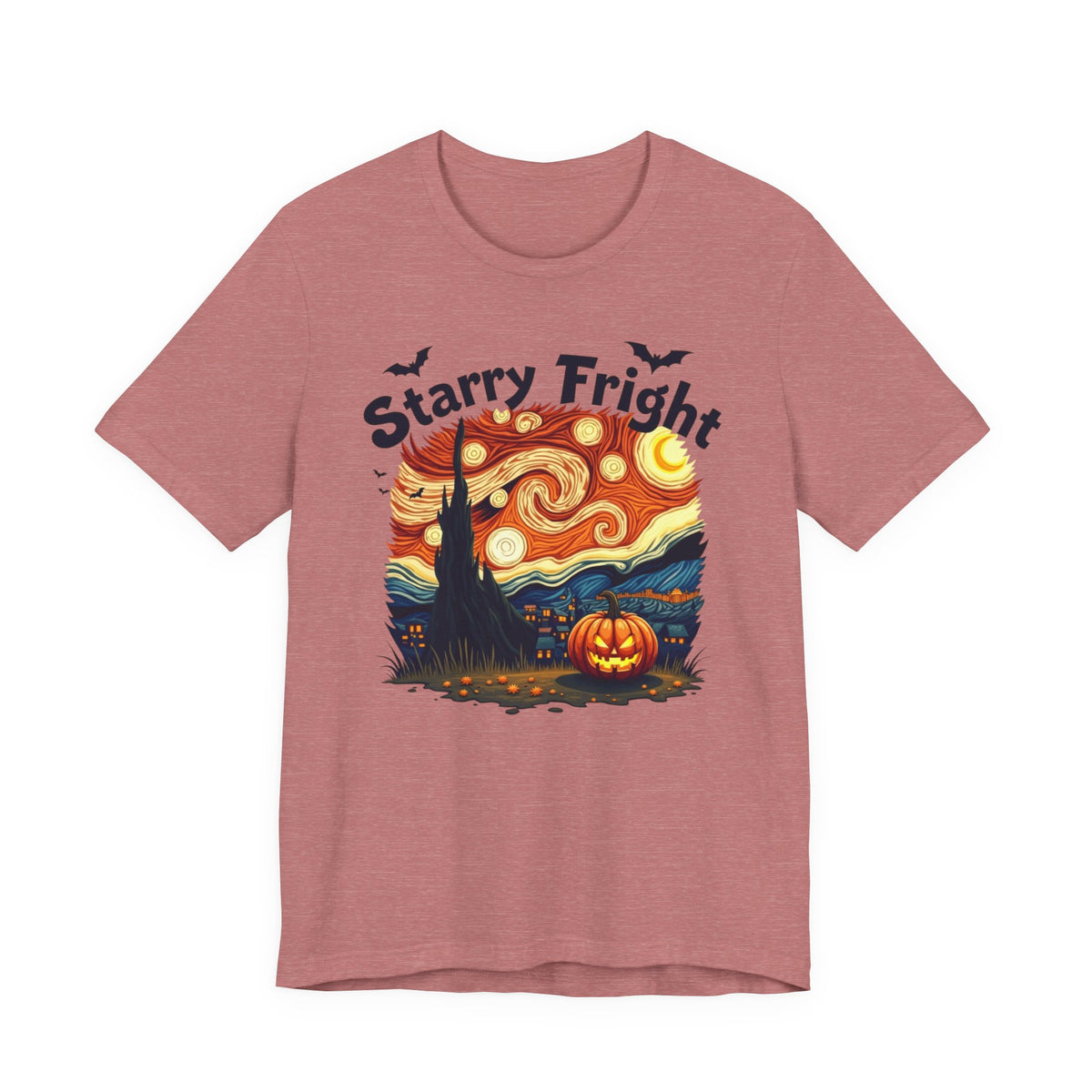 Starry Fright Halloween Tee, Unisex Ghost Graphic Shirt, Spooky Fall Fashion, Halloween Costume Tee, Pumpkin Art T-Shirt, Gift for [...]