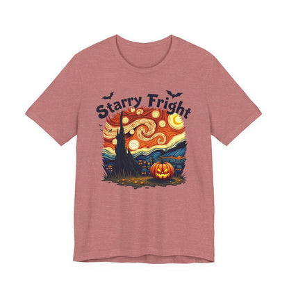 Starry Fright Halloween Tee, Unisex Ghost Graphic Shirt, Spooky Fall Fashion, Halloween Costume Tee, Pumpkin Art T-Shirt, Gift for [...]