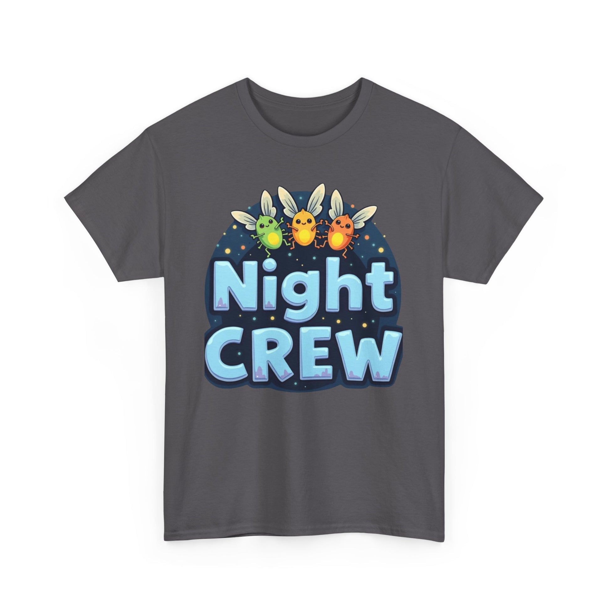 Night Crew Unisex Heavy Cotton Tee, Comfortable Graphic Tee, Great for Parties, Casual Wear, Gift for Friends, Summer Events - Psychonaut Swag