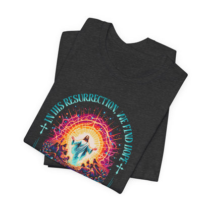 Resurrection Concert Tee — "Hope's Dawn" Christian Worship Graphic Shirt