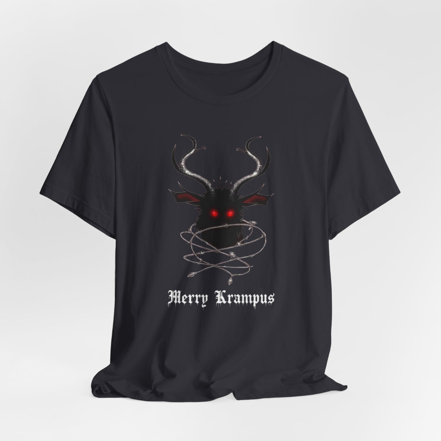 Krampus Graphic Tee — "Merry Krampus" Holiday Horror T-Shirt