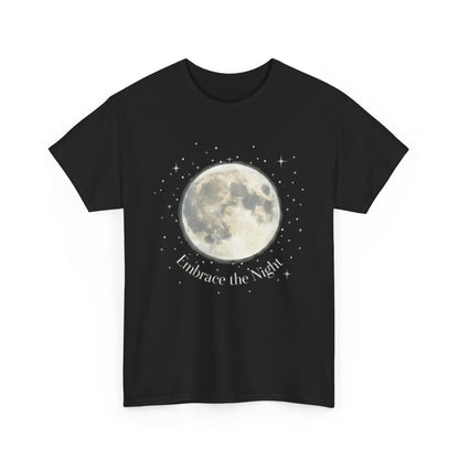Moon tee - "Embrace the Night" Celestial Moon T‑Shirt