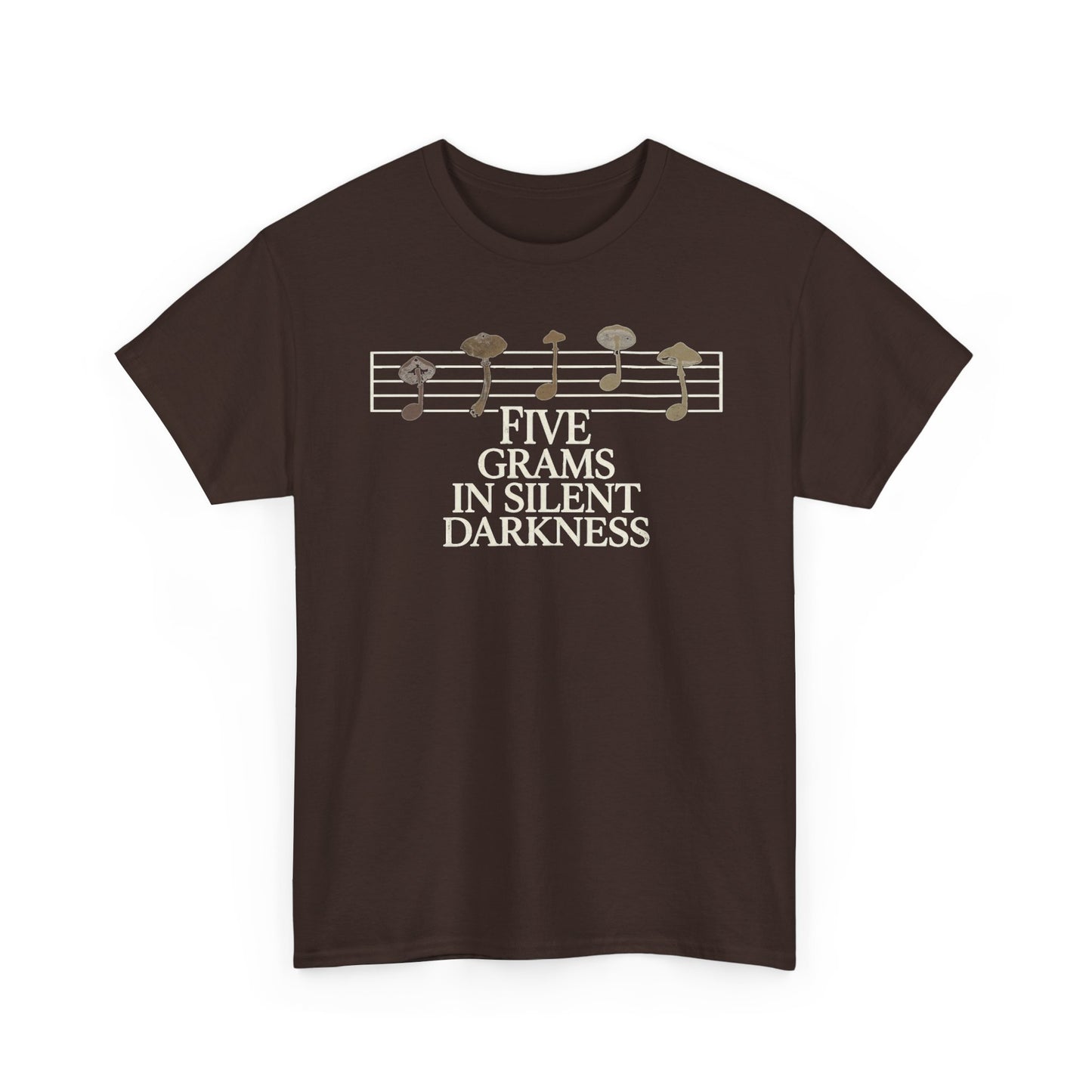 Vintage Music Tee — "Five Grams in Silent Darkness" Graphic Shirt