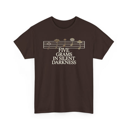 Vintage Music Tee — "Five Grams in Silent Darkness" Graphic Shirt