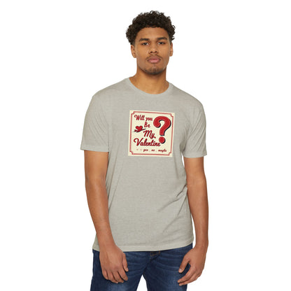 Valentine Question Mark T-Shirt — "Will You Be My Valentine?" Retro Design
