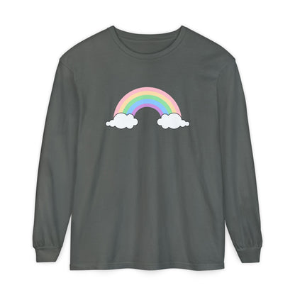 Rainbow, Unisex Garment-dyed Long Sleeve T-Shirt - Psychonaut Swag