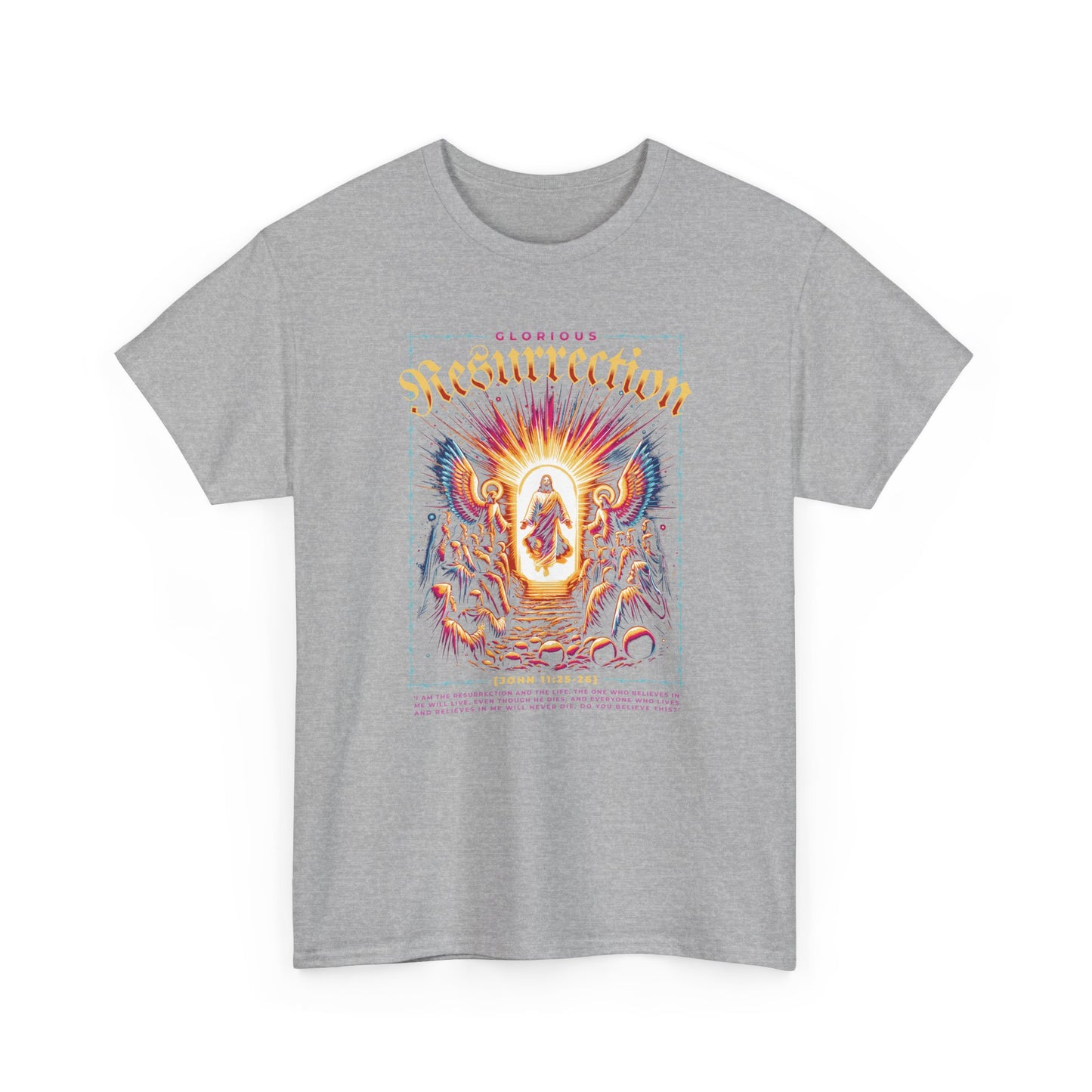 Resurrection Graphic Tee — Vintage Religious Revival T-Shirt