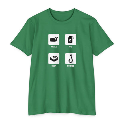 Whale, Oil, Beef, Hooked Icon Graphic Tee
